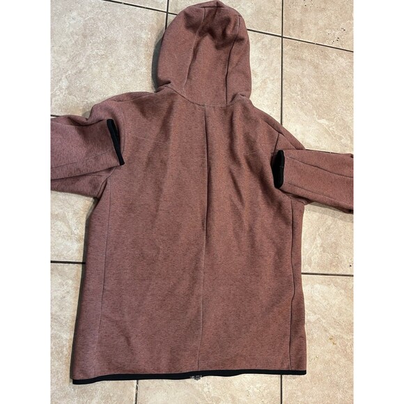 Nike Hoodie Mens M Red Tech Fleece Sportswear Full Zip Sweatshirt Redstone - Picture 5 of 10